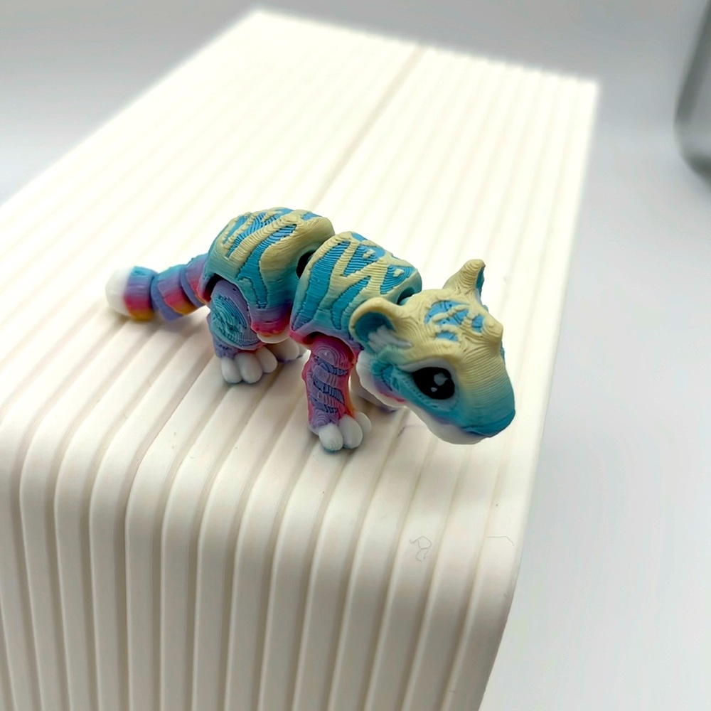 3D printed Rainbow Tiger mini Fidget Toy Fun Collectible Stress …